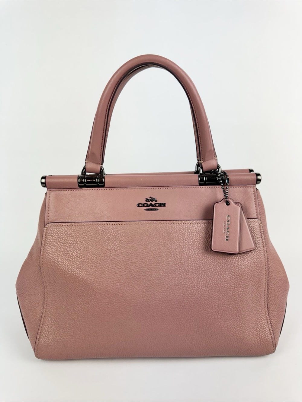 Coach Grace Satchel Mauve Pink Leather Top-Handle Satchel Crossbody